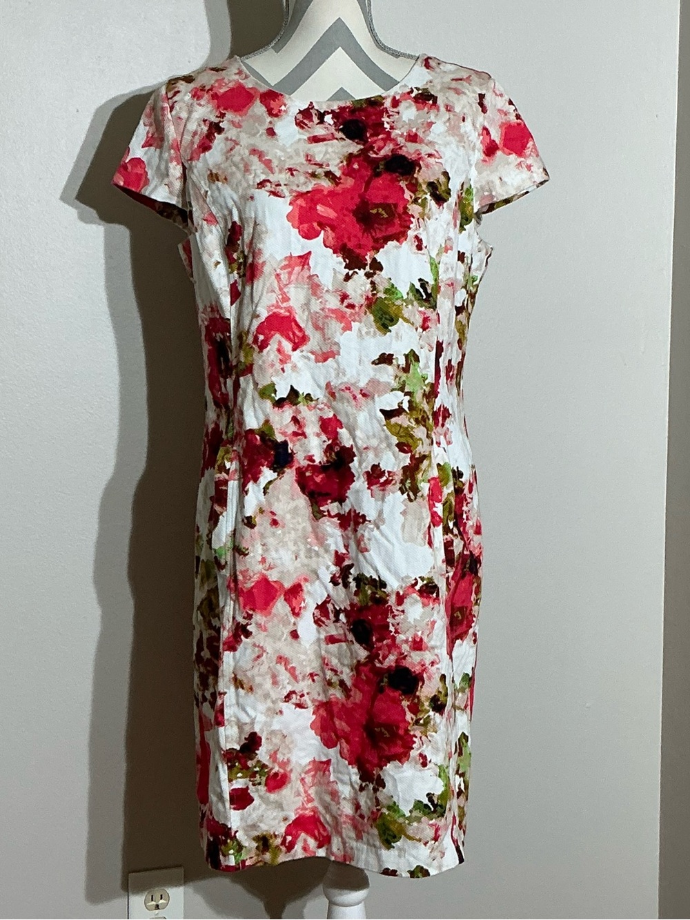 Liz Claiborne  Midi Dress with Pink Floral Print